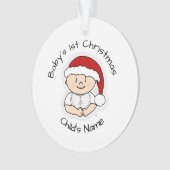Eerste kerstversiering baby - Gepersonaliseerd Ornament (voorkant)