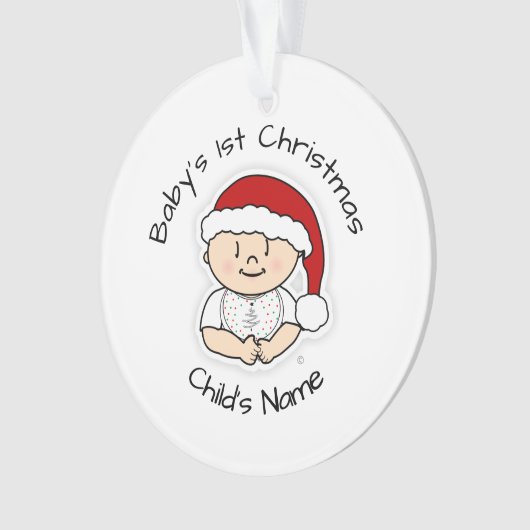 Eerste kerstversiering baby - Gepersonaliseerd Ornament (voorkant)