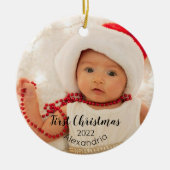 Eerste kerstversiering Baby Keramisch Ornament (Voorkant)
