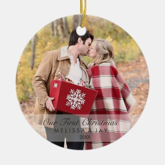 Eerste kerstversiering | Feestdagen Keramisch Ornament (Voorkant)