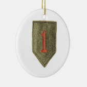 Eerste kerstversiering infanteriedivisie keramisch ornament (Rechts)