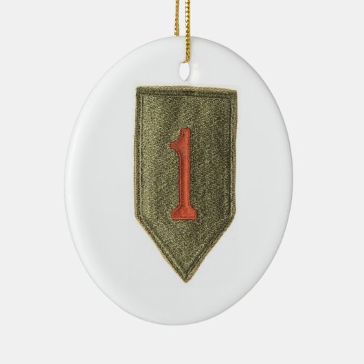 Eerste kerstversiering infanteriedivisie keramisch ornament (Rechts)