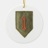Eerste kerstversiering infanteriedivisie keramisch ornament (Voorkant)
