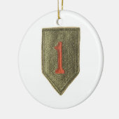 Eerste kerstversiering infanteriedivisie keramisch ornament (Links)
