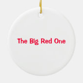 Eerste kerstversiering infanteriedivisie keramisch ornament (Achterkant)