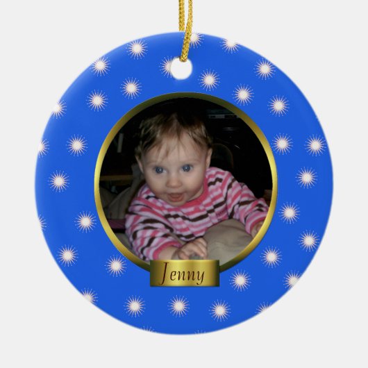 Eerste kerstversiering keramisch ornament (Voorkant)