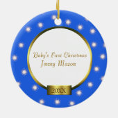 Eerste kerstversiering keramisch ornament (Achterkant)