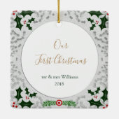 Eerste kerstversiering keramisch ornament (Achterkant)