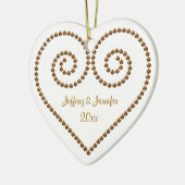 Eerste kerstversiering keramisch ornament (Links)