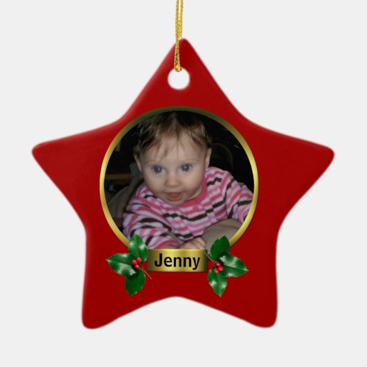 Eerste kerstversiering keramisch ornament (Voorkant)