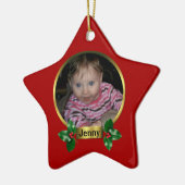 Eerste kerstversiering keramisch ornament (Links)