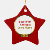 Eerste kerstversiering keramisch ornament (Achterkant)