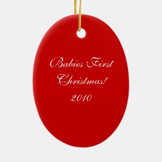 Eerste kerstversiering keramisch ornament (Achterkant)