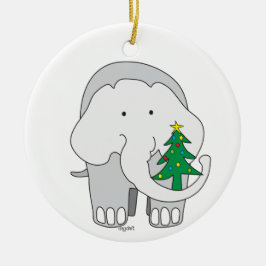 Eerste kerstversiering keramisch ornament