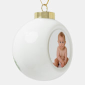 Eerste kerstversiering keramische bal ornament (Links)