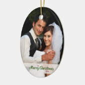 Eerste kerstversiering met huwelijk keramisch ornament (Links)