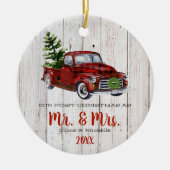 Eerste kerstversiering met Red Kerstmis Keramisch Ornament (Voorkant)