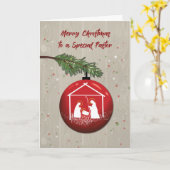 Eerste kerstversiering met woede kaart (Gele Bloem)