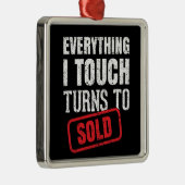 Eerste kerstversiering metalen ornament (Rechts)