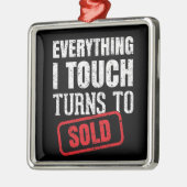 Eerste kerstversiering metalen ornament (Links)