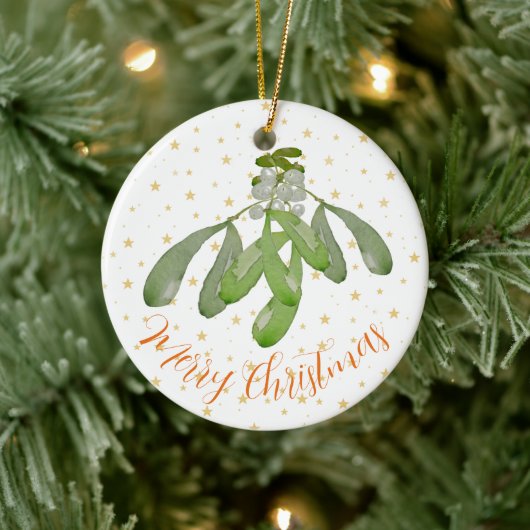 Eerste kerstversiering Oorspronkelijke Waterverf M Keramisch Ornament (Boom)