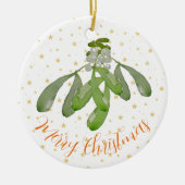 Eerste kerstversiering Oorspronkelijke Waterverf M Keramisch Ornament (Voorkant)