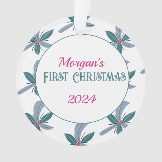 Eerste kerstversiering ornament (voorkant)