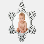 Eerste kerstversiering tin sneeuwvlok ornament (Rechts)