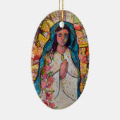 Eerste kerstversiering uit Guadalupe Keramisch Ornament (Rechts)