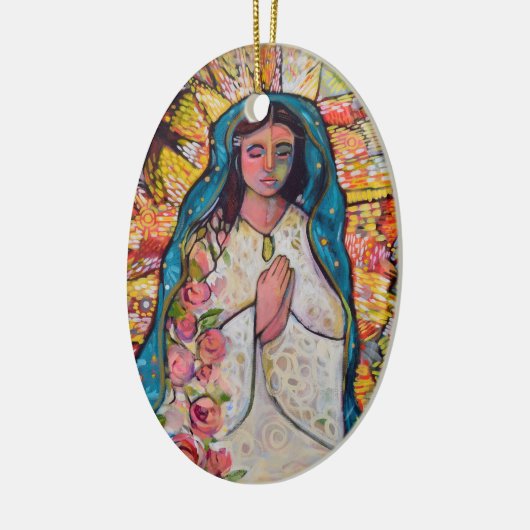 Eerste kerstversiering uit Guadalupe Keramisch Ornament (Links)