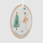 Eerste kerstversiering van Ballerina Girl Ornament (voorkant)