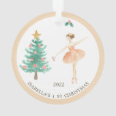 Eerste kerstversiering van Ballerina Girl Ornament (achterkant)