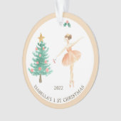 Eerste kerstversiering van Ballerina Girl Ornament (voorkant)