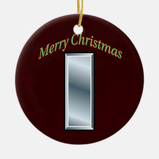 Eerste Kerstversiering van de hoofdluitenant van h Keramisch Ornament (Voorkant)