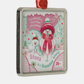 Eerste kerstversiering van de kleindochter in baby metalen ornament (Rechts)