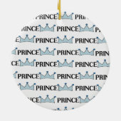 Eerste kerstversiering van de kleine prins keramisch ornament (Achterkant)