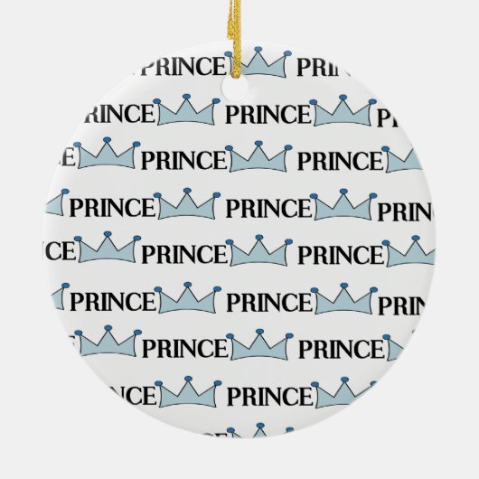 Eerste kerstversiering van de kleine prins keramisch ornament (Achterkant)
