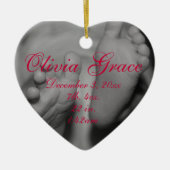 Eerste kerstversiering van Newborn Feet Baby Keramisch Ornament (Voorkant)