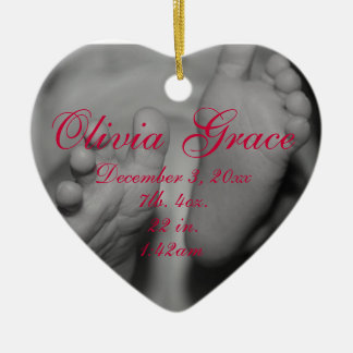 Eerste kerstversiering van Newborn Feet Baby Keramisch Ornament