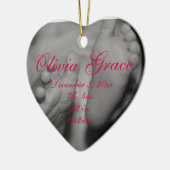 Eerste kerstversiering van Newborn Feet Baby Keramisch Ornament (Links)