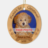 Eerste kerstversiering van Puppy 2 FOTO'S, TEKST Keramisch Ornament (Links)