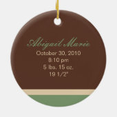 Eerste kerstversiering voor baby's (cacao) keramisch ornament (Achterkant)