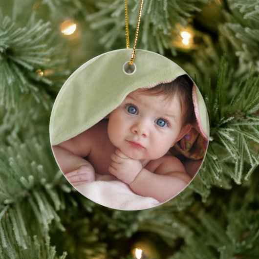 Eerste kerstversiering voor baby's keramisch ornament (Boom)