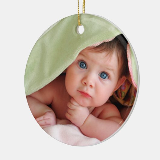 Eerste kerstversiering voor baby's keramisch ornament (Links)
