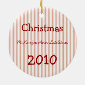 Eerste kerstversiering voor baby's keramisch ornament (Achterkant)