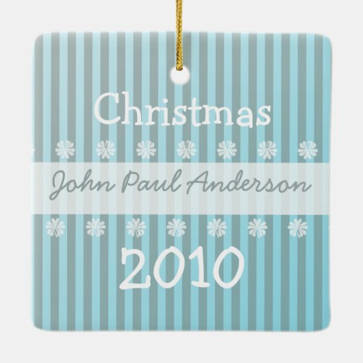 Eerste kerstversiering voor baby's keramisch ornament (Achterkant)