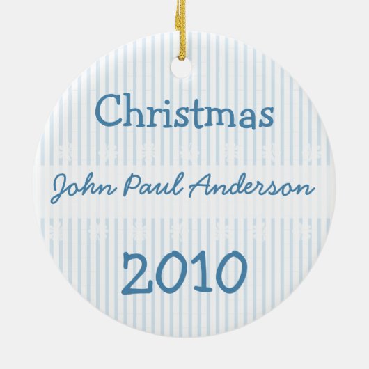 Eerste kerstversiering voor baby's keramisch ornament (Achterkant)