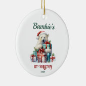 Eerste kerstversiering voor baby's keramisch ornament (Rechts)