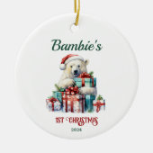 Eerste kerstversiering voor baby's keramisch ornament (Voorkant)