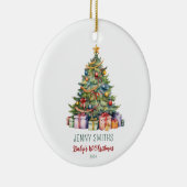 Eerste kerstversiering voor baby's keramisch ornament (Rechts)